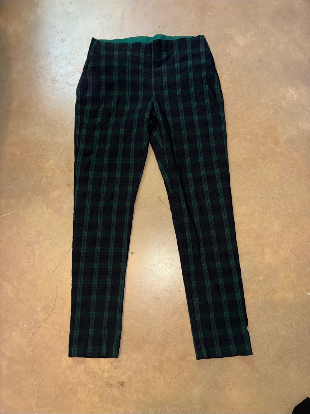 VINTAGE Attyre Black and Green Plaid Chinos